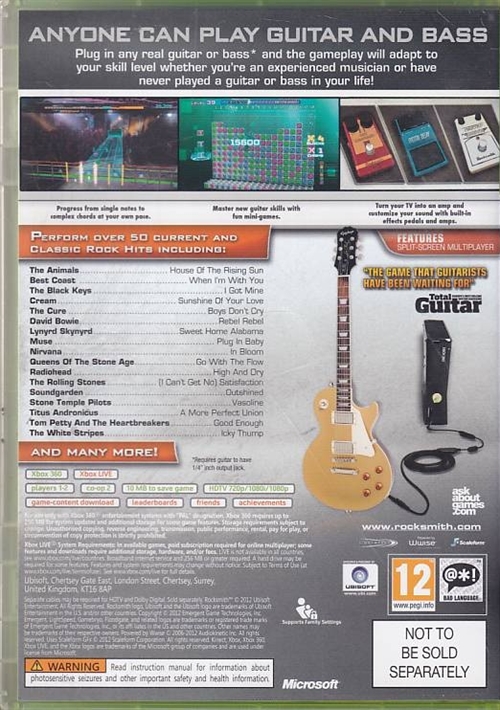 Rocksmith - XBOX 360 (B Grade) (Genbrug)